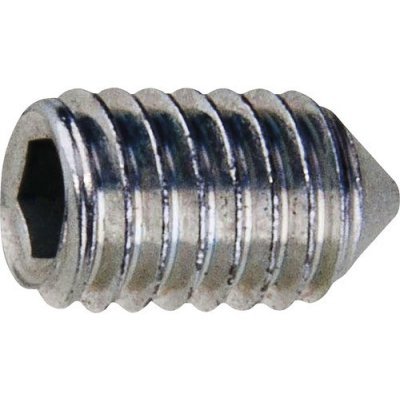 Červík s hrotem M4x6 Imbus, tvrdost H45, zinek bílý, 10ks – Hledejceny.cz