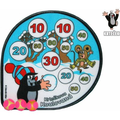 Krtečkův terč na suchý zip 30cm + 3ks míčků – Sleviste.cz