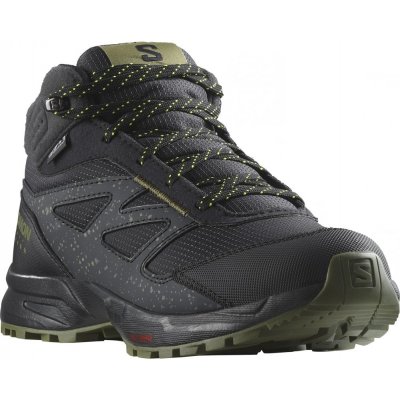 Salomon dětské boty Outway Mid Cswp Junior L47283500 Phantom/Black/Safety Yellow – Zboží Mobilmania