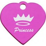 Psí známka Srdce malé růžové Princess 25x24 mm – Hledejceny.cz