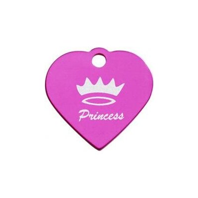 Psí známka Srdce malé růžové Princess 25x24 mm – Hledejceny.cz