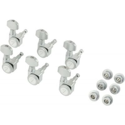 FENDER Locking Guitar Tuners American Deluxe Strat Brushed Chrome Set of 6