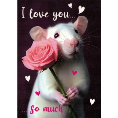 Pohlednice I love you myška – Sleviste.cz