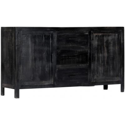 Nabytek XL Příborník černý 147 x 40 x 80 cm masivní mangovníkové dřevo – Zboží Mobilmania