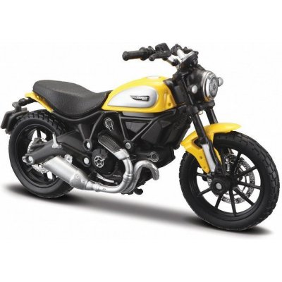 Miasto motorka na stojánku se zn. DUCATI Ducati Scrambler ICON žlutá 1:18 – Zboží Mobilmania