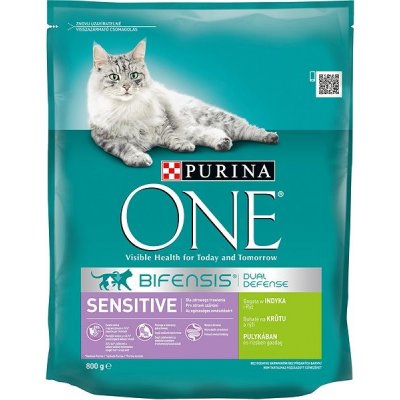 Purina ONE Bifensis Sensitive s krůtím a rýží 800 g