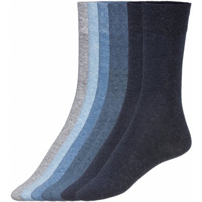Livergy pánské ponožky s BIO bavlnou 7 párů modrá / šedá / navy modrá – Zboží Mobilmania