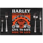 Sablio Prostírání Harley-Davidson Live to ride, ride to live 40x30cm – Zboží Dáma