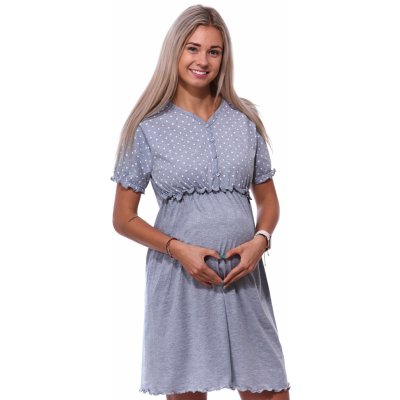 Puntíkatá kojící a těhotenská noční košilka 1C3734 vzorovaná – Sleviste.cz