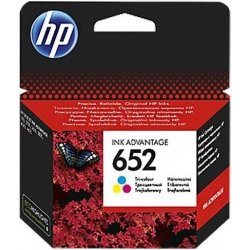 Toner HP 652 originální inkoustová kazeta tříbarevná F6V24AE