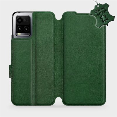 Pouzdro Mobiwear Luxusní kožené Flip Vivo Y33s - Zelené - L_GRS Green Leather – Zboží Mobilmania