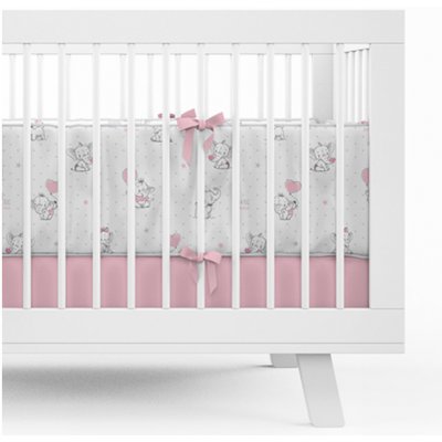 Detexpol Mantinel do postýlky sloník šedá růžová – Zboží Mobilmania