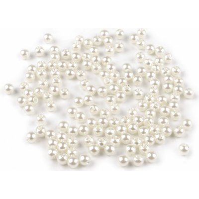 Prima-obchod Plastové voskové korálky / perly Glance Ø5 mm, barva F61 perlová – Zboží Dáma