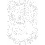 Radost v písku Šablona na pískování zimní medvěd A4 210 x 297 mm – Zbozi.Blesk.cz