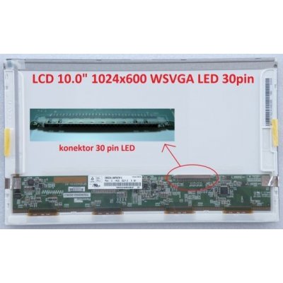 MSI U100 display 10" LED LCD displej WSVGA 1024x600 lesklý povrch