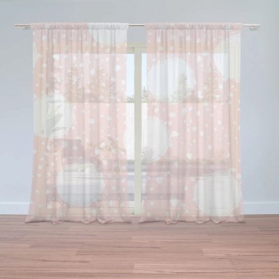 Sablio Záclony Bílé fleky: 2ks 150x250cm – Zboží Mobilmania