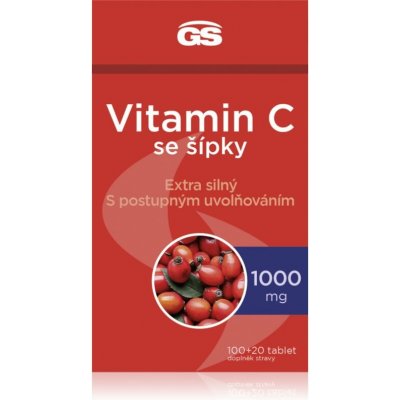 GS Vitamin C1000 se šípky 3 x 100+20 tablet – Hledejceny.cz