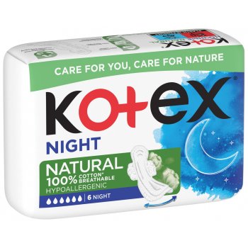 Kotex Natural Night vložky 6 ks