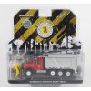 Sběratelský model Greenlight Mack Granite Dump Truck Cassone Ribaltabile 4-assi 2019 Spazzaneve Snowplow Červená Stříbrná 1:64