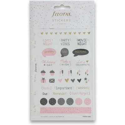 Filofax Samolepky Confetti náplň osobních A5 diářů 6 listů – Zboží Živě