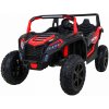 Dětské elektrické vozítko Mamido elektrické autíčko Buggy ATV Strong Racing nafukovací kola červená