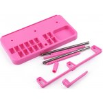 Stojan na 3 kóny nití se zásobníkem na cívky Varianta: 2 růžová, Balení: 1 ks – Zboží Dáma