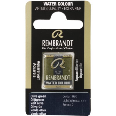 Rembrandt akvarelová barva v půlpánvičce 620 Olive Green – Hledejceny.cz