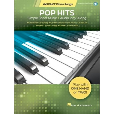 Pop Hits Instant Piano Songs jednoduché noty pro začátečníky hry na klavír – Zbozi.Blesk.cz