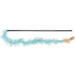 Trixie Udička s plyšovým zeleným ocasem a peřím 48 cm – Zboží Dáma