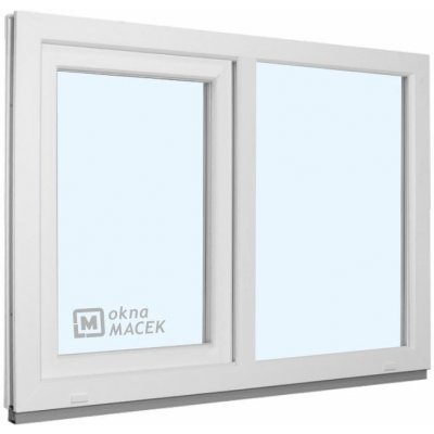 KNIPPING Plastové okno - 70 AD, 1200x900 mm, FIX/OS, bílá Sklo: čiré