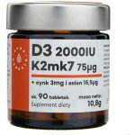 Aura Herbals Vitamin D3 2000IU + K2mk7 + Zinc + Selen 90 tablet – Hledejceny.cz