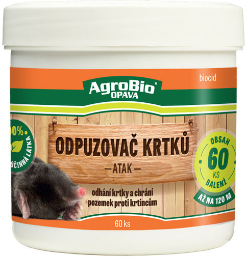 AgroBio ATAK - odpuzovač krtků 60ks