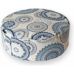 Gadeo meditační sedák Mandala výplň polštář s pohankovými slupkami + potah modrá – Sleviste.cz