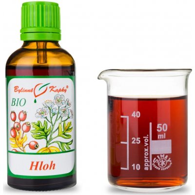 Bylinné kapky HLOH OBECNÝ list a květ BIO kapky tinktura 50 ml – Hledejceny.cz
