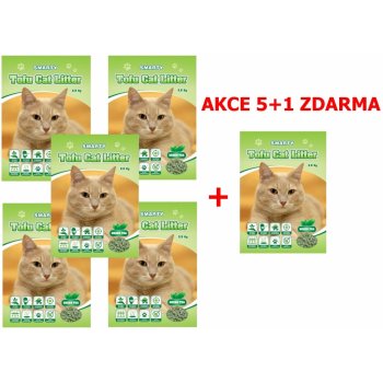 Smarty Tofu Cat Litter Green Tea 6 x 6 l