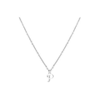 Šperky4U Ocelový náhrdelník, písmeno P OPD0339-P – Zboží Dáma