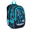 Školní batoh Topgal batoh s černám vzorem Coda 21020 B modrá