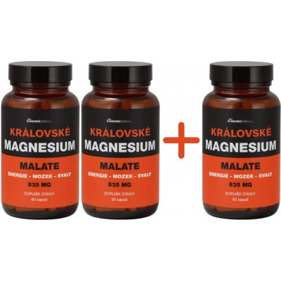 Království zdraví Magnesium Malate 835 mg 3 x 90 kapslí – Hledejceny.cz