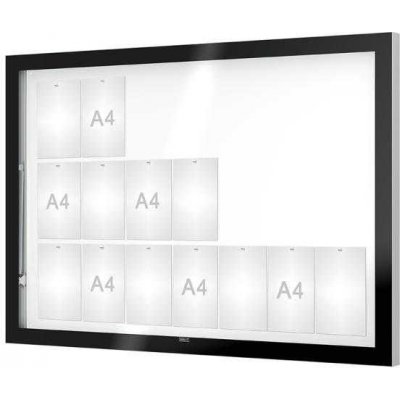 PROCITY Venkovní černá moderní vitrína Edge, 21 x A4 | Zboží Auto