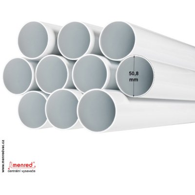 PVC potrubí silnostěnné pro centrální vysavače - průměr 50,8mm - délka potrubí 2m - nepřilnavý povrch. – Zboží Mobilmania