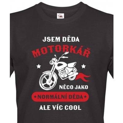 Pánské triko Děda motorkář černá – Zboží Mobilmania