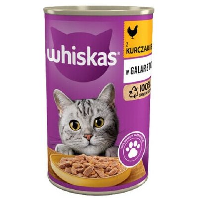 WHISKAS Can Jelly Chicken krmivo pro dospělé kočky v želé 0,4 kg – Hledejceny.cz