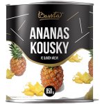 BASSTA Ananas kousky ve sladkém nálevu 850 g – Sleviste.cz