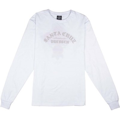 Santa Cruz Dressen Rose Cross LS Tee White