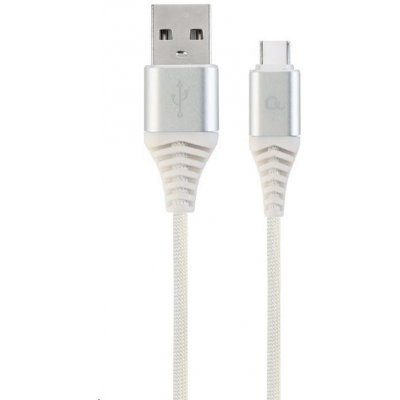 Gembird CC-USB2B-AMCM-1M-BW2 USB 2.0 AM na Type-C (AM/CM), 1m, bílo-stříbrný – Zboží Mobilmania