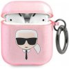 Pouzdro na sluchátka Karl Lagerfeld AirPods cover Glitter Karl`s Head KLA2UKHGP