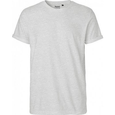 Neutral Moderní organické tričko s ohnutými konci rukávů šedá popelavá