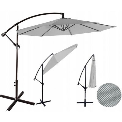 TRENDIE Záhradní slunečník Sunny - světle šedý 300 cm – Sleviste.cz