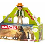 EFKO IGRÁČEK Archeolog figurka egyptské vykopávky maska faraona a soška Bastet – Hledejceny.cz