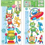 Anděl 10238 Samolepky na zeď dětský metr roboti 120x32cm – Hledejceny.cz